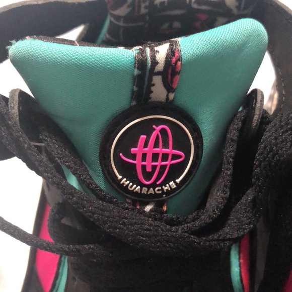 Nike Air Flight Huarache GS Retro Youth 705281-003 Sneakers 7 YBlack Pink Unisex - Picture 11 of 11